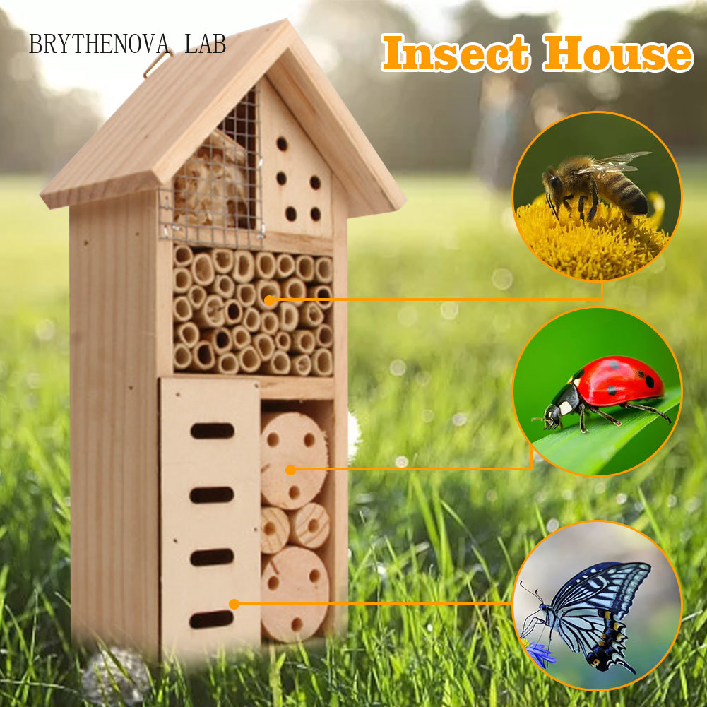 Insect Hotel Wood - Casetta per Insetti in Legno, Hotel