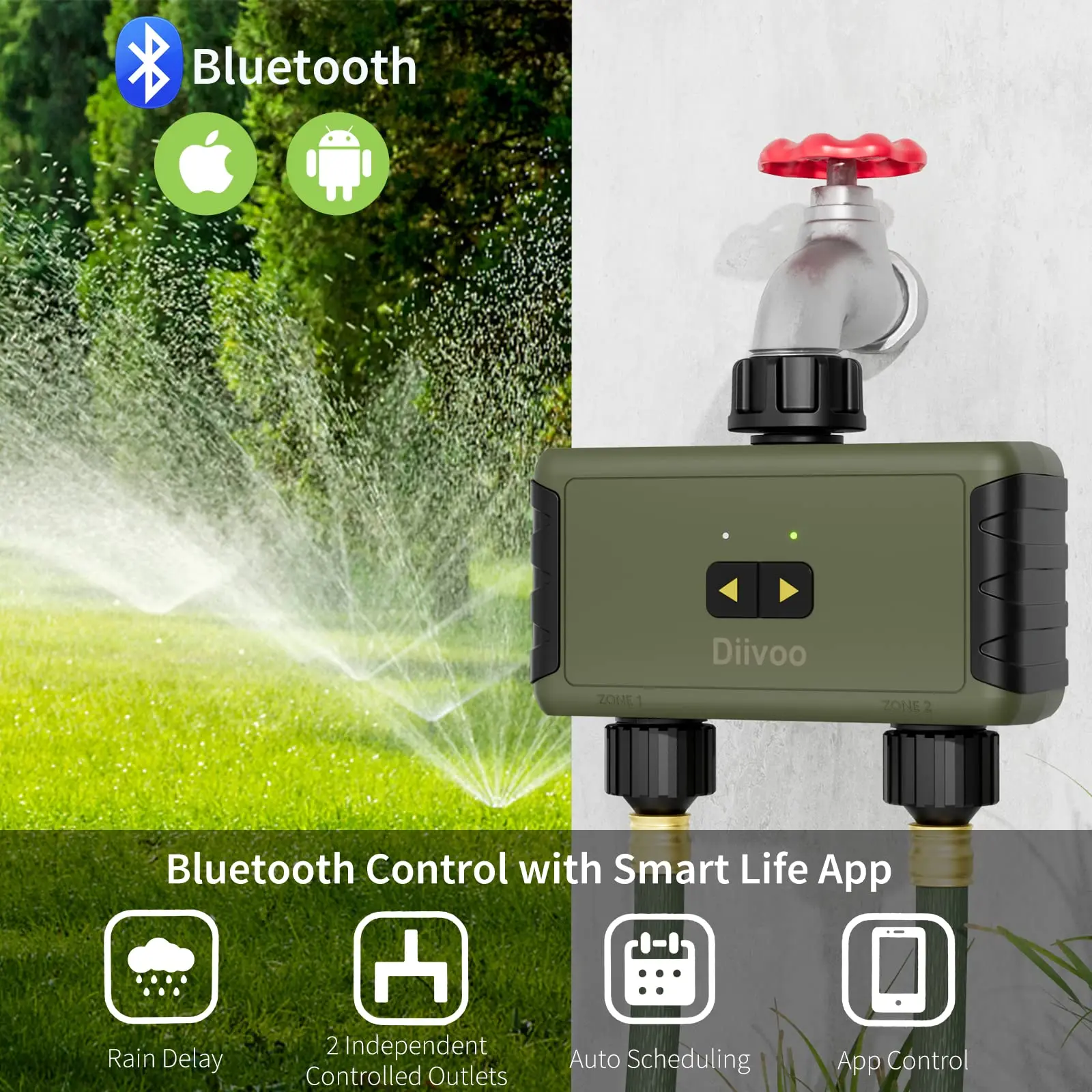 Timer Irrigazione Diivoo Bluet - Smart Garden Hose Timer recensione e prezzo